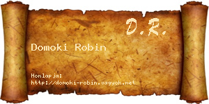 Domoki Robin névjegykártya